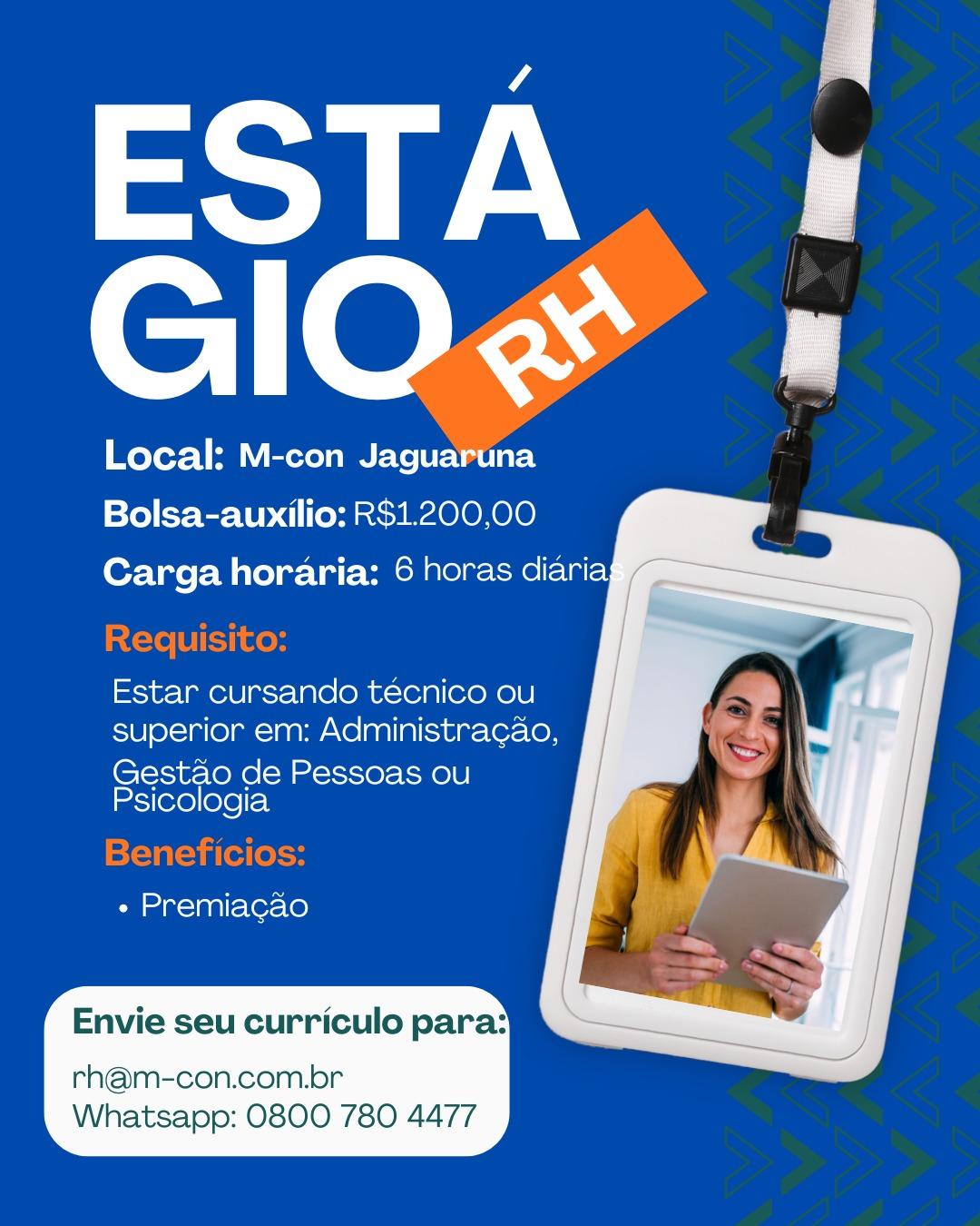 🚀 OPORTUNIDADE DE ESTÁGIO EM RH – JAGUARUNA/SC