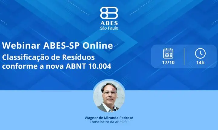 ABES-SP promoverá webinar gratuito sobre nova norma de resíduos