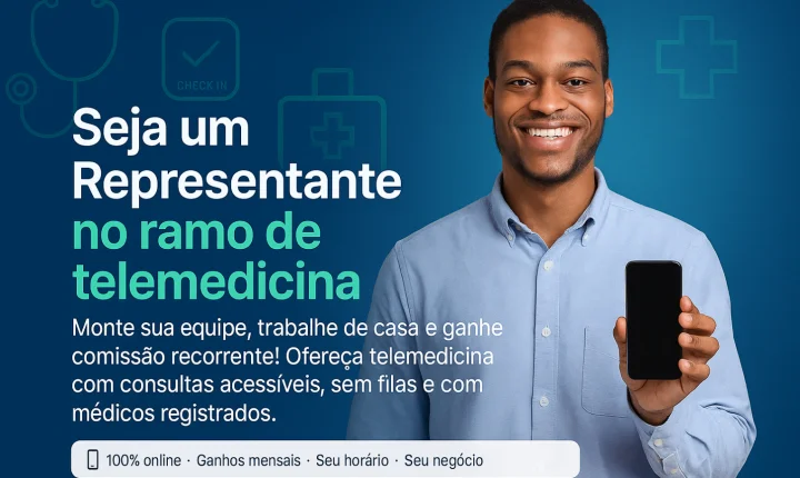 🚨 Vaga Exclusiva – Representante Na Area De Telemedicina 🚨